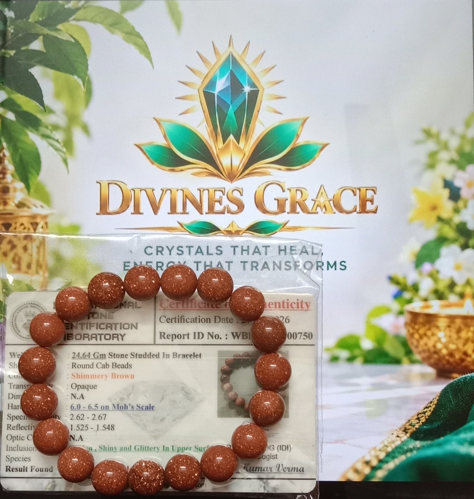 Sun Sitara Bracelet (Goldstone)