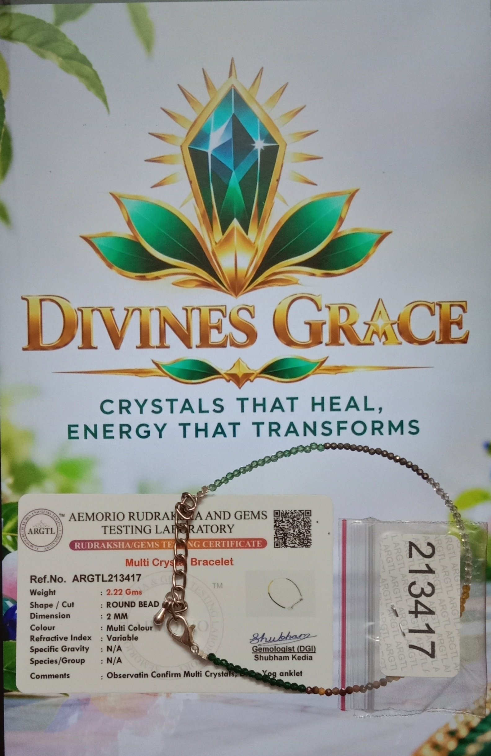 Anklet - Multi Crystal (Dhan Yog) Offer